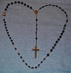 Marian Apparition Black Rosary