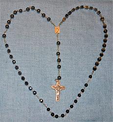 Marian Apparition Black Rosary