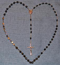 Marian Apparition Black Rosary