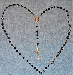 Marian Apparition Black Rosary