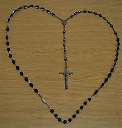 Marian Apparition Black Rosary