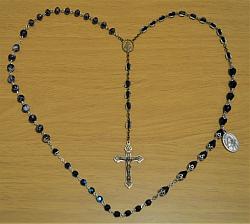 Marian Apparition Black Rosary