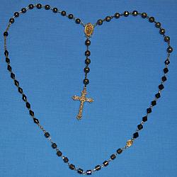 Marian Apparition Black Rosary