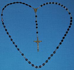 Marian Apparition Black Rosary