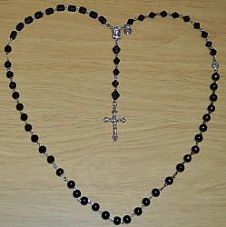 Marian Apparition Black Rosary
