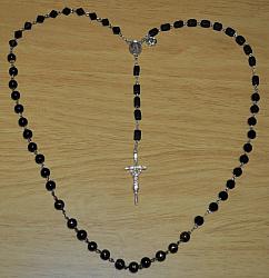 Marian Apparition Black Rosary