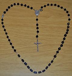 Marian Apparition Black Rosary