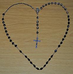 Marian Apparition Black Rosary