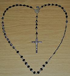 Marian Apparition Black Rosary