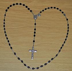 Marian Apparition Black Rosary