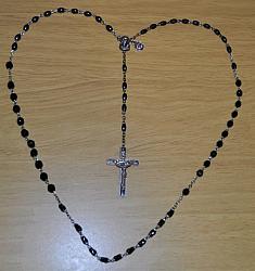 Marian Apparition Black Rosary
