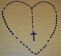 Marian Apparition Black Rosary