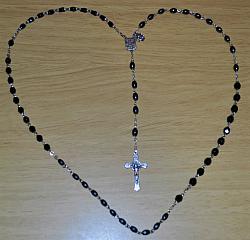Marian Apparition Black Rosary