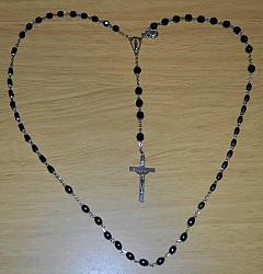 Marian Apparition Black Rosary
