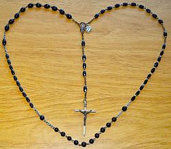 Marian Apparition Black Rosaries